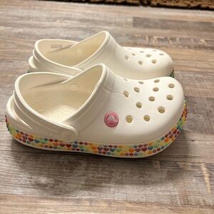 Rainbow Crocband kids size 2